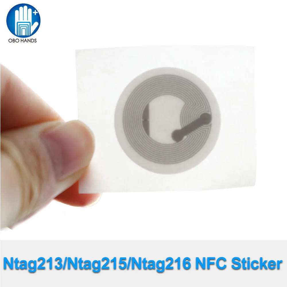 NTAG213/NTAG215/NTAG216 NFC бирки с RFID этикеткой 13,56 МГц универсальные бумажные наклейки с 144 байт памяти для смартфона Diam 25 мм