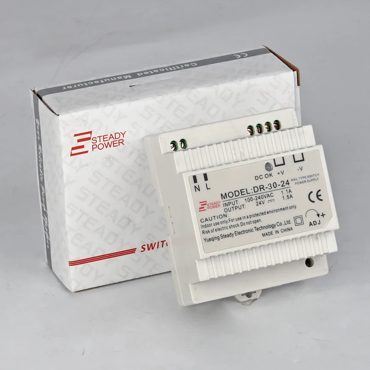Пластиковый корпус DR-30-12 led переключатель 12 v 2.5a 30 w ac к dc dinrail блок питания 30 Вт 12 вольт led уличное освещение для водителя