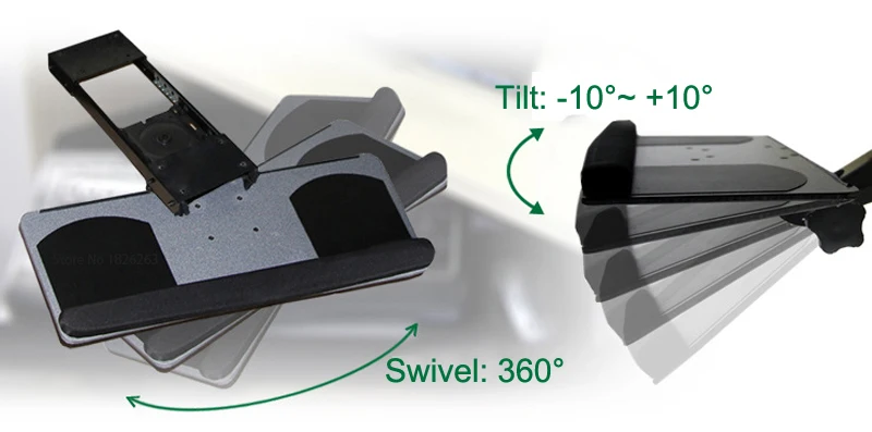 LK06A эргономичный раздвижной Наклонный Держатель для клавиатуры размера XL с двумя ковриками для мыши для компьютерного стола подставка для клавиатуры