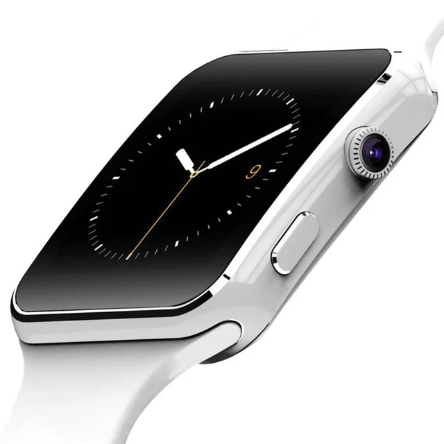 Новое поступление X6 Смарт часы с камерой сенсорный экран Поддержка SIM TF карта Bluetooth Smartwatch для iPhone Xiaomi Android телефон - Цвет: Белый