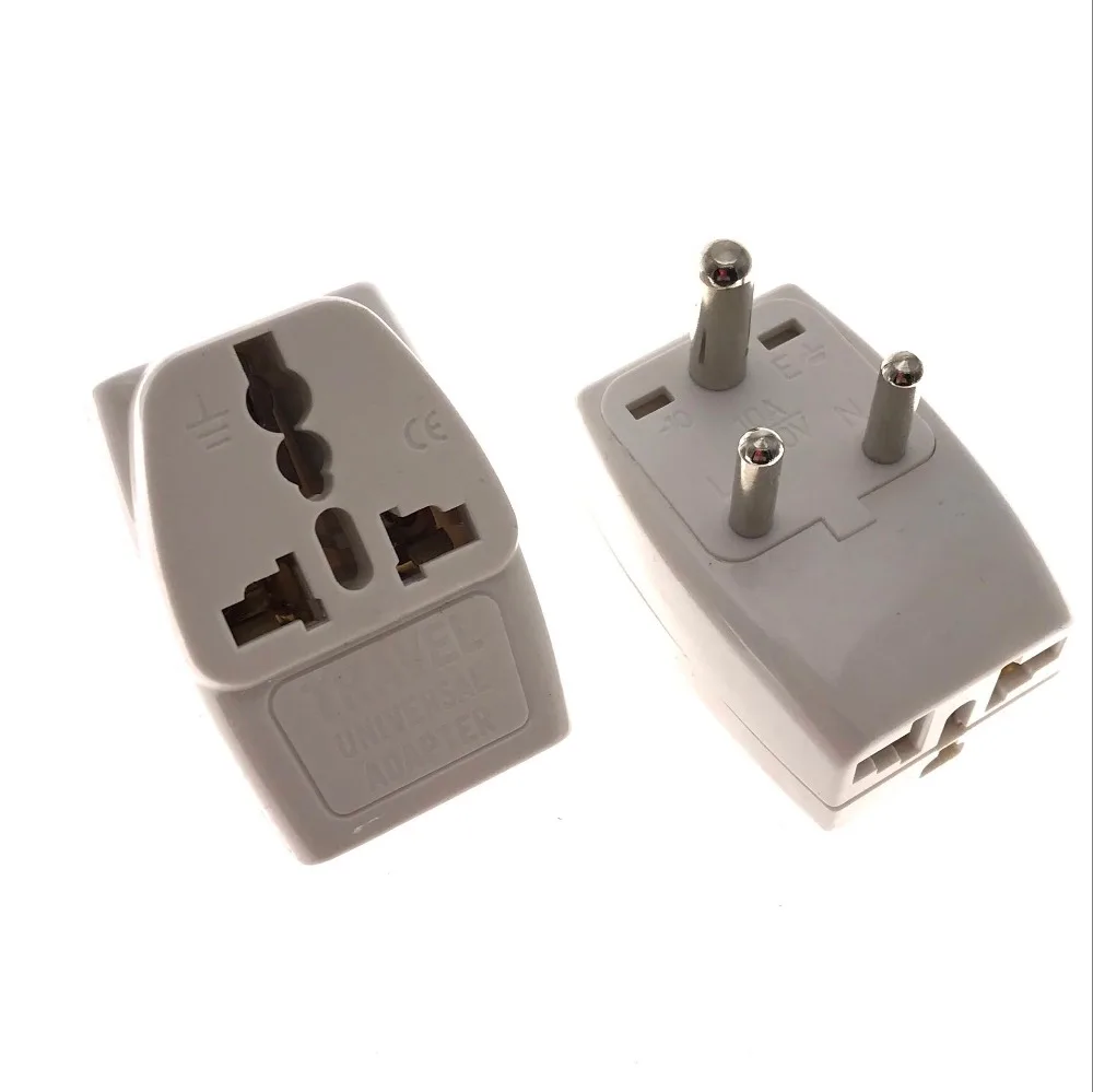 

2018 NEW 1 to 3 extended socket Splitter UK/US/EU/AU to Small South African standard three round pin Travel Power Adapter Plug