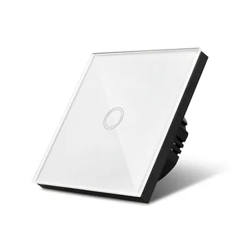 

EU/UK 1 Gang 1Way Light Wall Touch Screen Switch Tempered Glass Touch Switch
