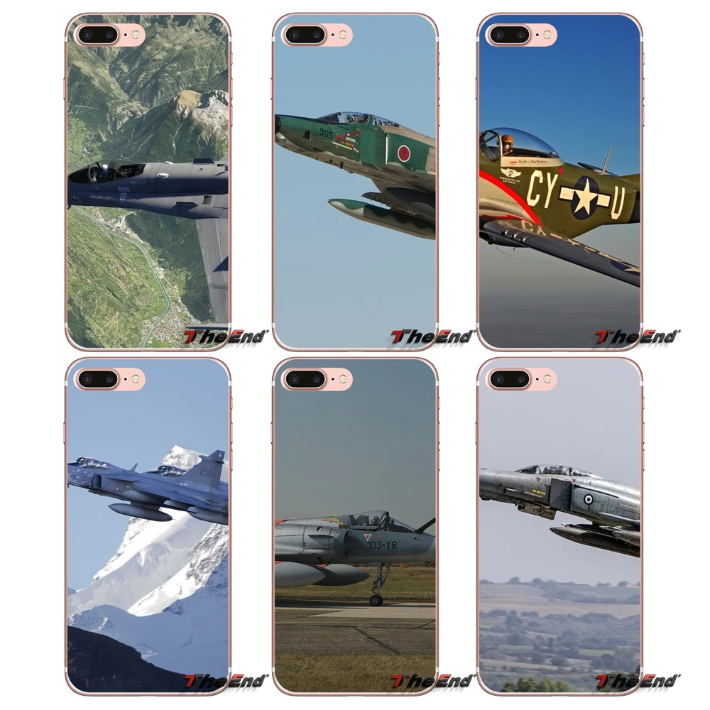 Потрясающий Чехол для мобильного телефона Fighter Jet Samsung Galaxy S2 S3 S4 S5 MINI S6 S7 edge S8 S9 Plus Note