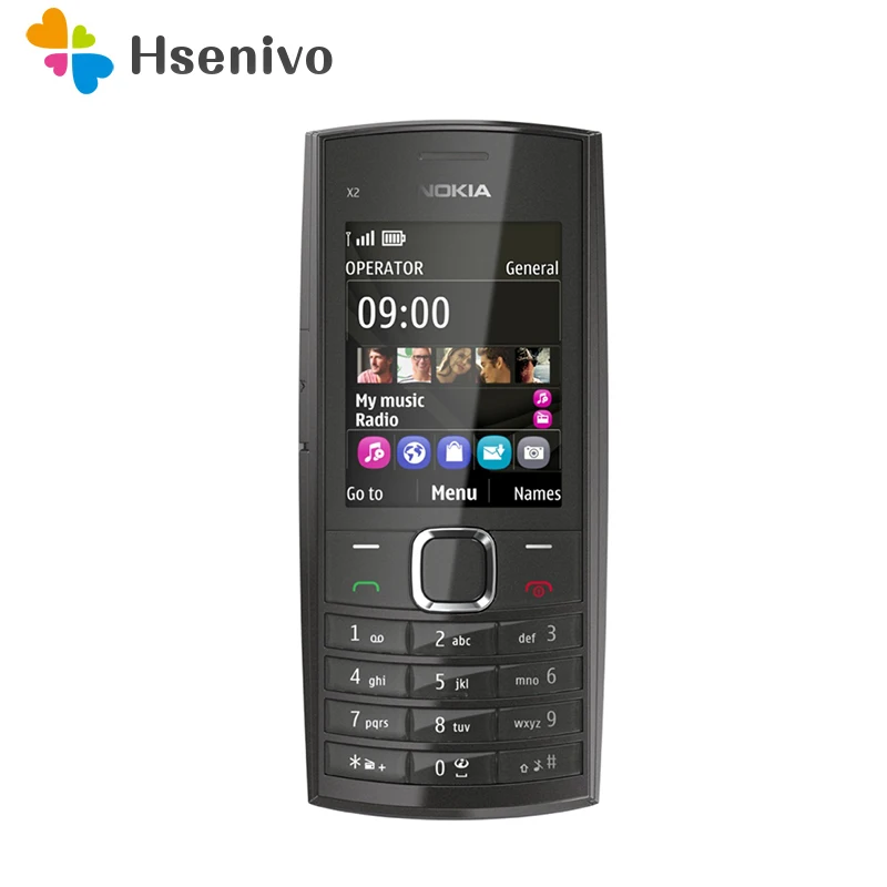 

Original Unlocked Nokia X2-02 Single Core Symbian OS Bluetooth FM Radio Dual SIM 1020mAh Black and Red Refurbished Free shipping