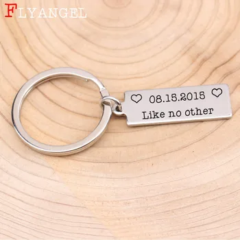 

Customized Date Personalized Keyring Engraved like no other For Couples Wedding Anniversary Valentine Day Gifts Keychain Jewelry