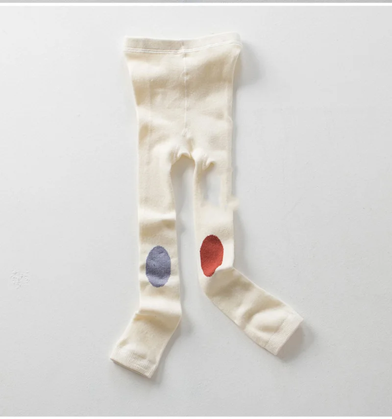 Hylidge/корейские леггинсы для девочек на весну-осень хлопковые колготки, детские леггинсы Большие Штаны, леггинсы для маленьких девочек 1-6 лет - Цвет: Design B-White