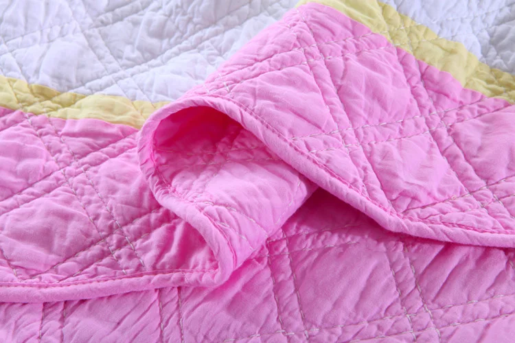 CHAUSUB/комплект ручной работы одеяло для девочек из 2 предметов хлопковое бельё одеяло ed лоскутное вышивка розовый Ангел наволочка Покрывало для кровати