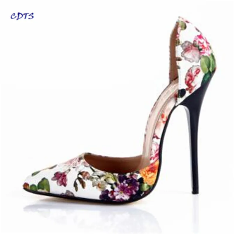 HSM feminino/Профессиональная женская обувь на шпильке с острым носком для трансвеститов обувь на тонком каблуке 14 см женские туфли-лодочки для костюмированной вечеринки; большие размеры 40-48 49 - Цвет: Многоцветный