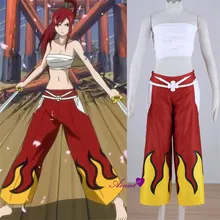 Envío Libre hecho A Mano Japonesa Anime Fairy Tail Erza Scarlet Cosplay Traje de Halloween Cosplay cs211162