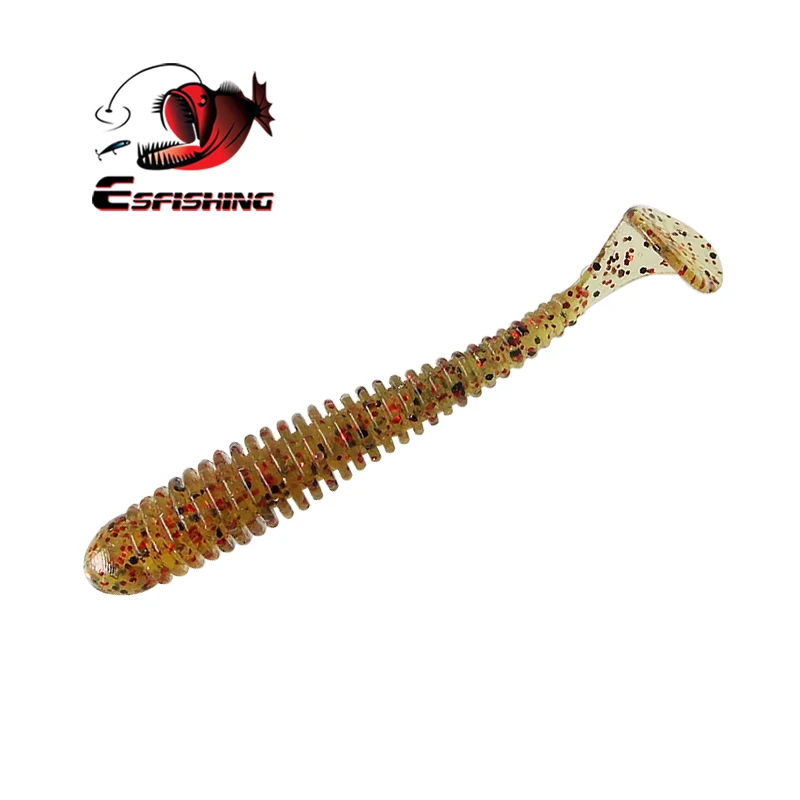 ESFISHING Ring Shad 12 шт. 50 мм мягкие приманки силиконовые приманки искусственные Pesca Leurre Souple рыболовные приманки - Цвет: PA03