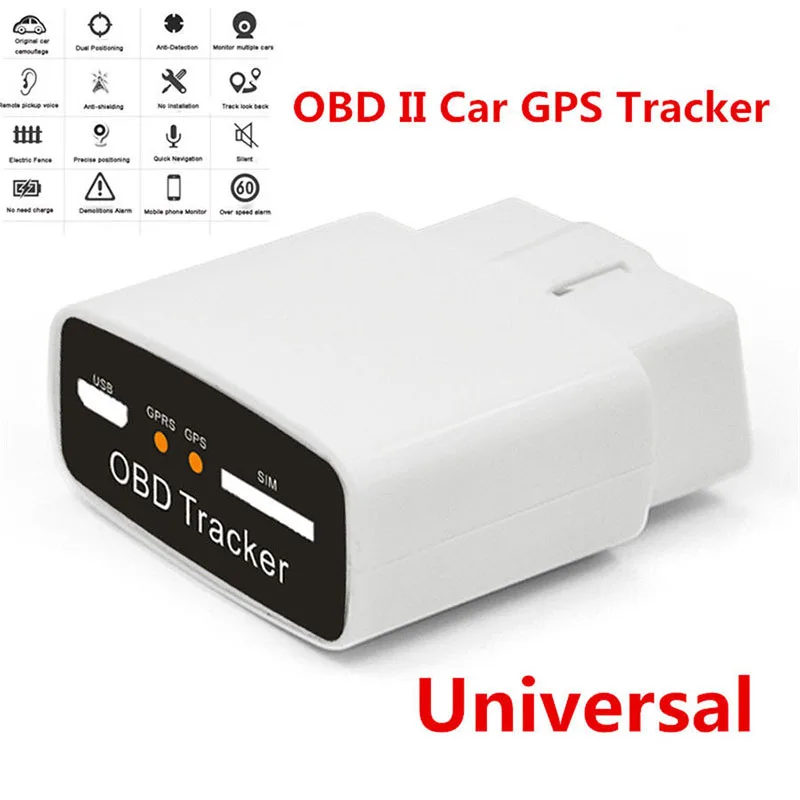 

GPS Tracker OBD Vehicle GPS Locator Web Anti-theft Device Vehicle Alarm System Free of Installation of GPS Real Time Locator