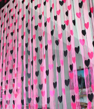 

Latest styles double color encryption, high-end love heart line curtain, string curtains, decorative door curtain free shipping