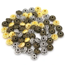 50 шт. смешанные античные серебряные бронзовые НЛО разделители свободные металлические бусины для изготовления ювелирных изделий вышивка бисером, вышивка Diy аксессуары оптом