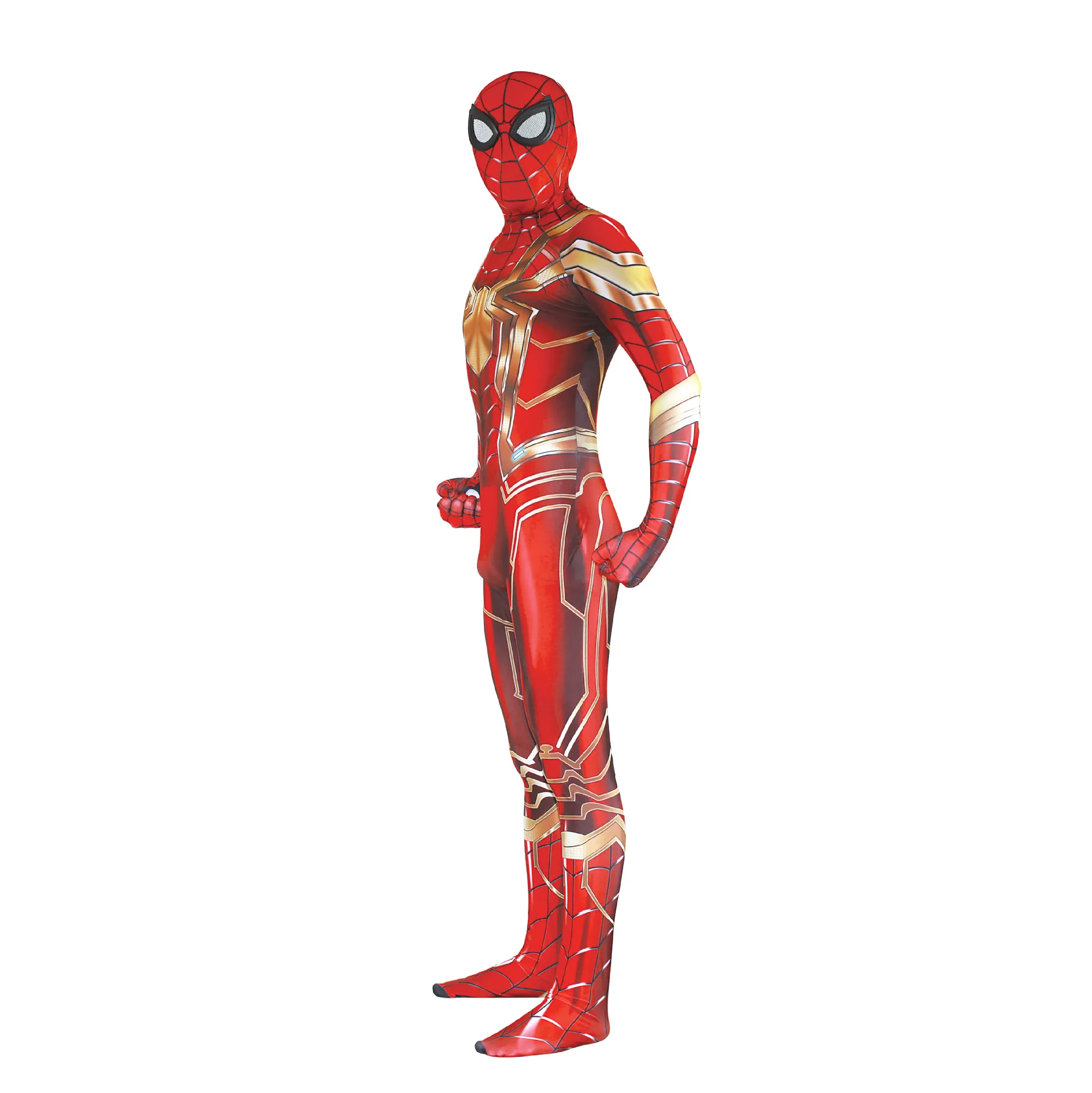 Потрясающий костюм красного человека-паука для мальчиков, костюм супергероя на Хэллоуин, костюм для косплея, 3d костюм Человека-паука из спандекса, лайкра, комбинезон зентай