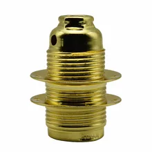 E14 гнездо 4A 250 V Винтаж винт лампы база с 2 кольца Золотая лампа держатель металлический сплав покрытие лампа Разъем подвесной светильник в стиле лофт основание 3 предмета в комплекте