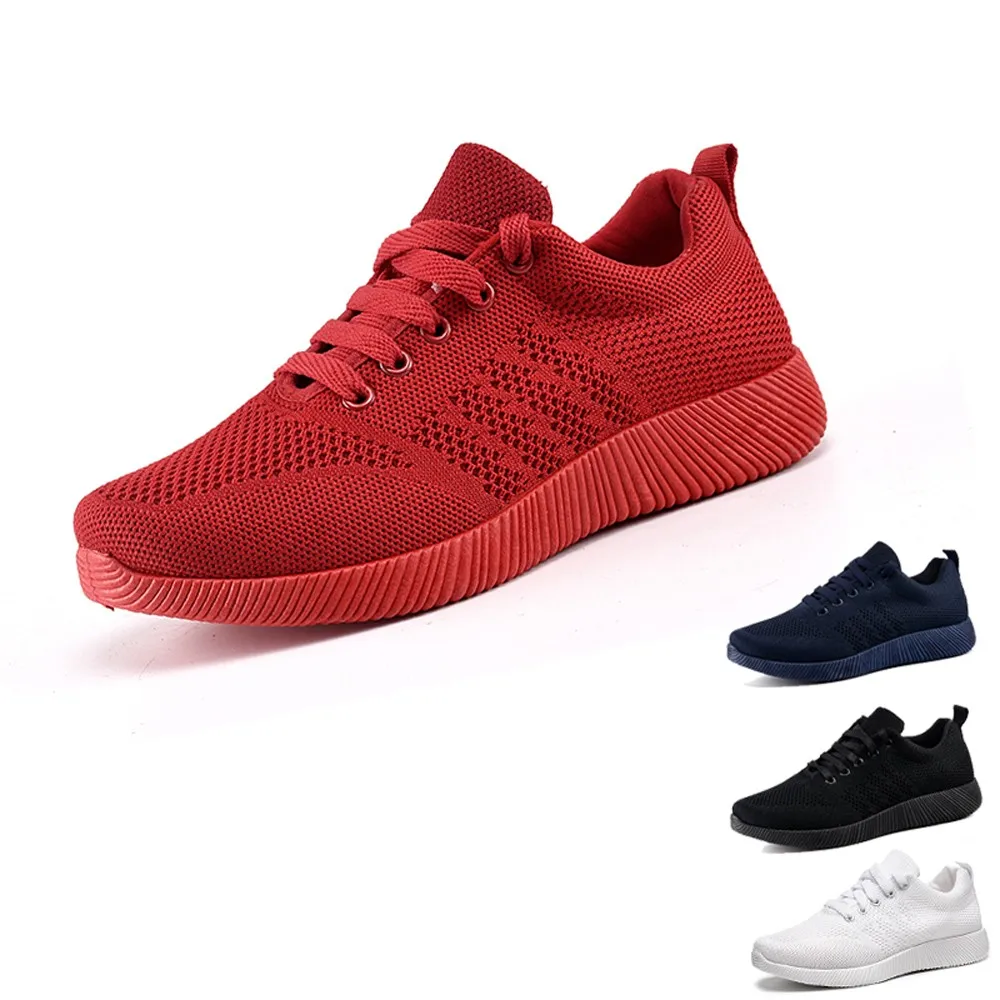 

Breathable Men Sneakers Male Shoes Adult Red Black Gray High Quality Comfortable Non-slip Soft Mesh Men Shoes 2018 Summer New #3