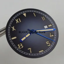 Классические 36,1 мм синие стерильные часы с окошком даты, часы California, подходят для MIYOTA 8215 821A Mingzhu 2813, часовой циферблат+ стрелки D128