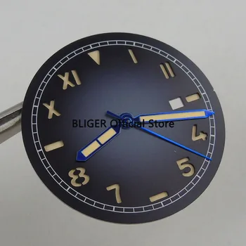 

Classic 36.1mm Blue Sterile Date Window California Watch Dial Fit For MIYOTA 8215 821A Mingzhu 2813 Movement Dial+Hands D128