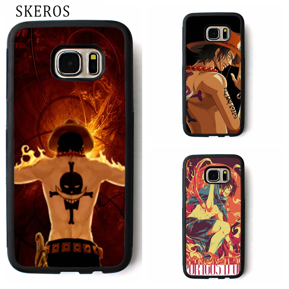 SKEROS One Piece Ace cover phone case for samsung galaxy S3 S4 S5 S6 S7