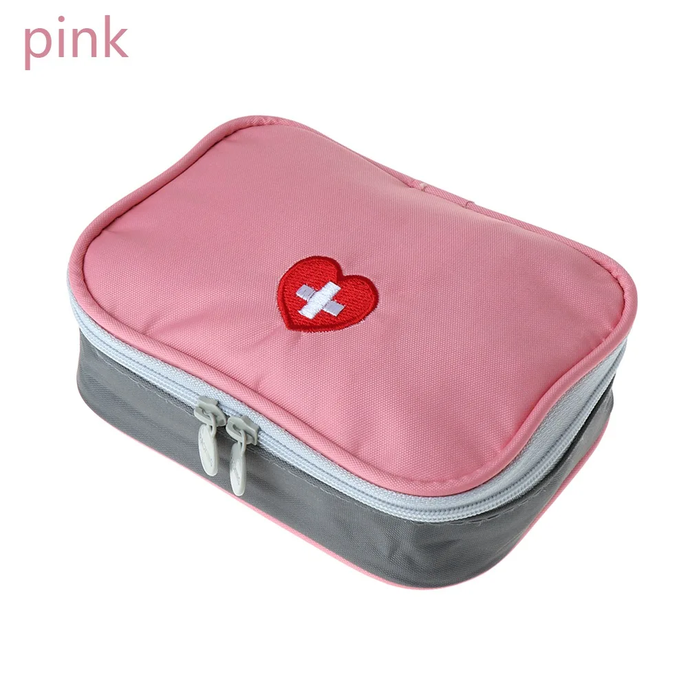 Мини-сумка для хранения лекарств на открытом воздухе, медицинские наборы, дорожный Органайзер, домашняя сумка, аварийный комплект, сумки, сумка для покупок - Цвет: pink