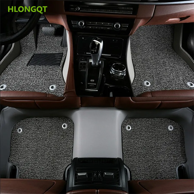  HLONGQT Auto Floor Mats For Ford Explorer 2016.2017.2018 Foot Step Mat High Quality Water Proof lea