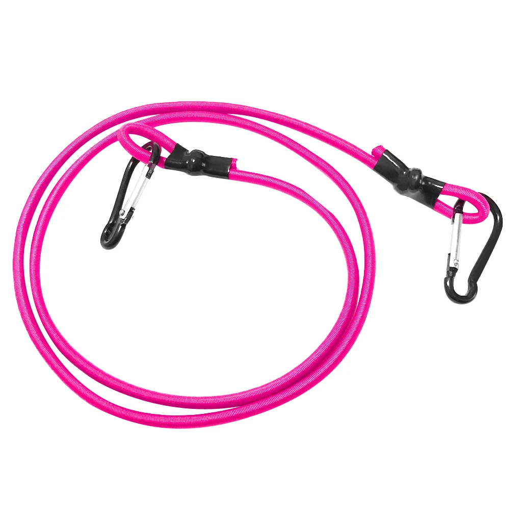 0.16 inch Elastic Kayak Canoe Tow Leash Tow Line Securing Lanyard with 2 Aluminum Carabiner Snap Hooks Kayak Tow Line