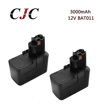 

2PCS 12V 3000mAh Ni-MH 3.0Ah Rechargeable Power Tool Battery for Bosch BAT011 2 607 335 GSB12VE-2