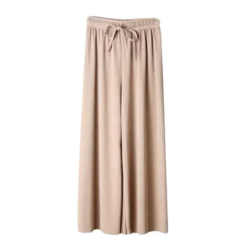 

pants Women Summer Fashion Concise Loose High-waisted Straight-legged Solid Color All-match Pants