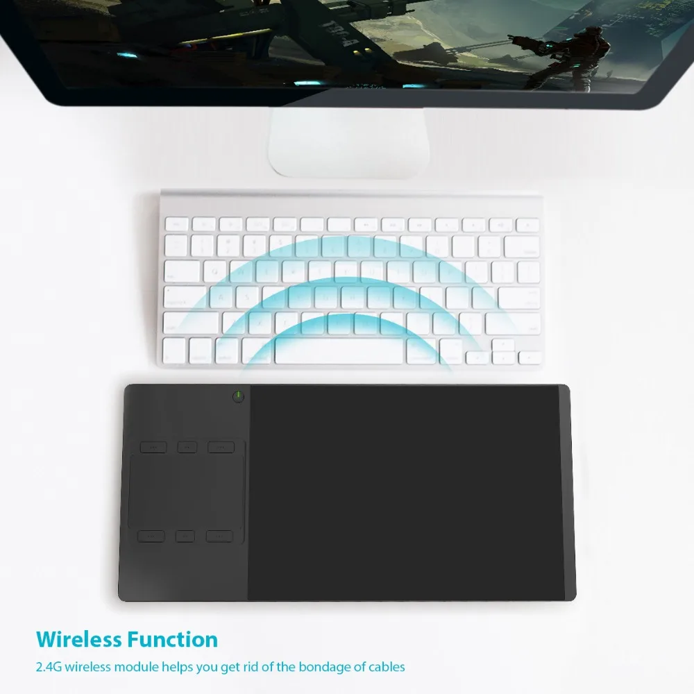  Huion INSPIROY G10T tableta Digital inalámbrica dibujo gráfico Tablet lápiz y almohadilla táctil co
