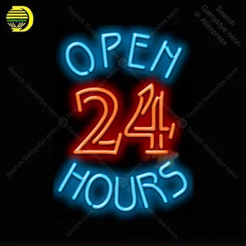 

Neon Sign for OPEN 24 HOURS Neon Light Neon Bulb sign Beer Bar Display club Hotel handcraft glass tube light Decorate lamps