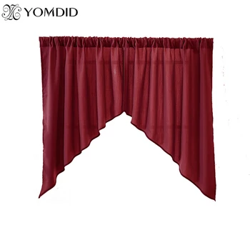 

YOMDID Roman Curtain Valance Short Curtains for Living Room Bedroom Window Kitchen Valance Pelmet 4 Colors Available Cortinas