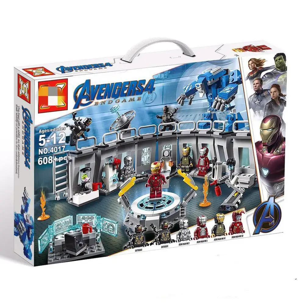608 шт. Совместимость с legoingly Superheroe Мстители 4 Железный человек конец игры здание