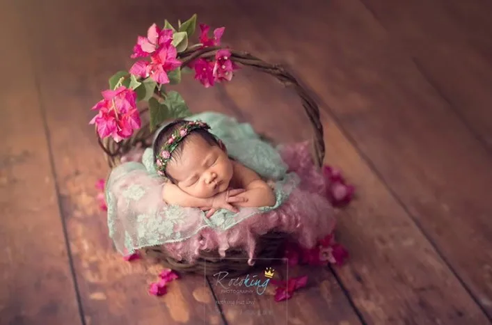 Newborn photography props headwear Sen department of wild flower headdress photo headband props