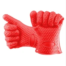 2 шт. для дома барбекю Силиконовые теплозащитные перчатки Прихватки для кухонной духовки сварочные перчатки Shipping-K1
