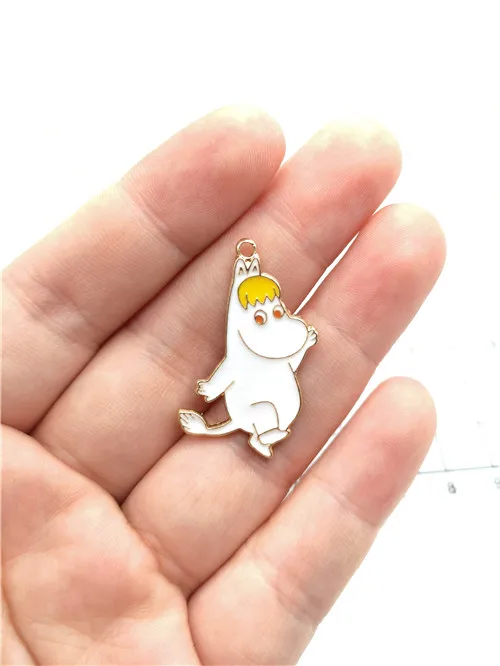 

lot 20pcs/50pcs/100pcs Cartoon Japanese anime hippo DIY Key chain Metal Charm Pendants Jewelry Making DIY gifts