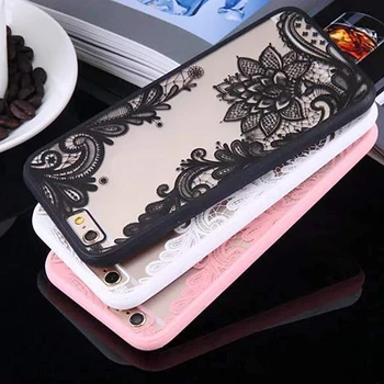 2017 New Sexy Lace Floral Henna Mandala Palace Flowers Phone Cases For iphone 6 Cover For iphone 6 6s Plus 5 5s 7Plus Coque Capa