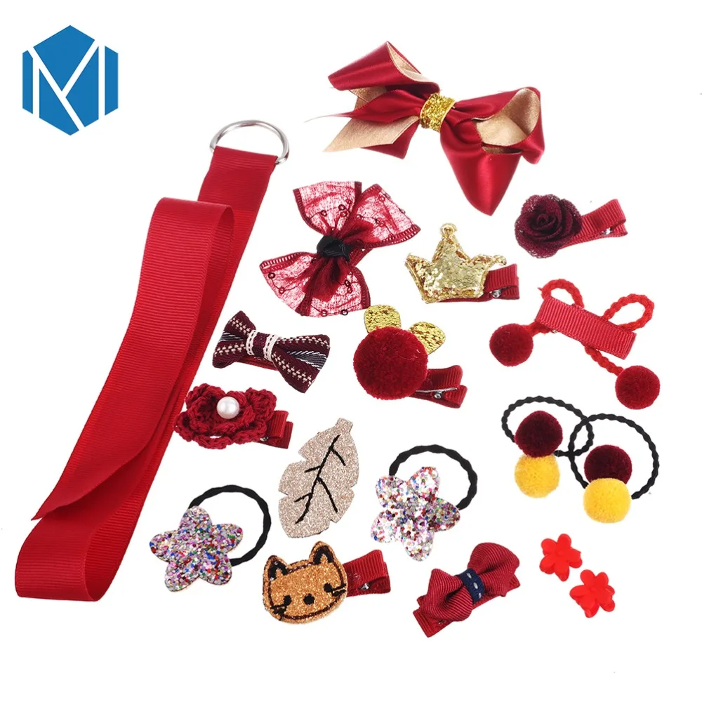 

MISM 18pcs Headwear Set Children Accessories Ribbon Bow Hair clip Hairpins Girls Princess Headdress Crown Cute Rabbit Hair Grip