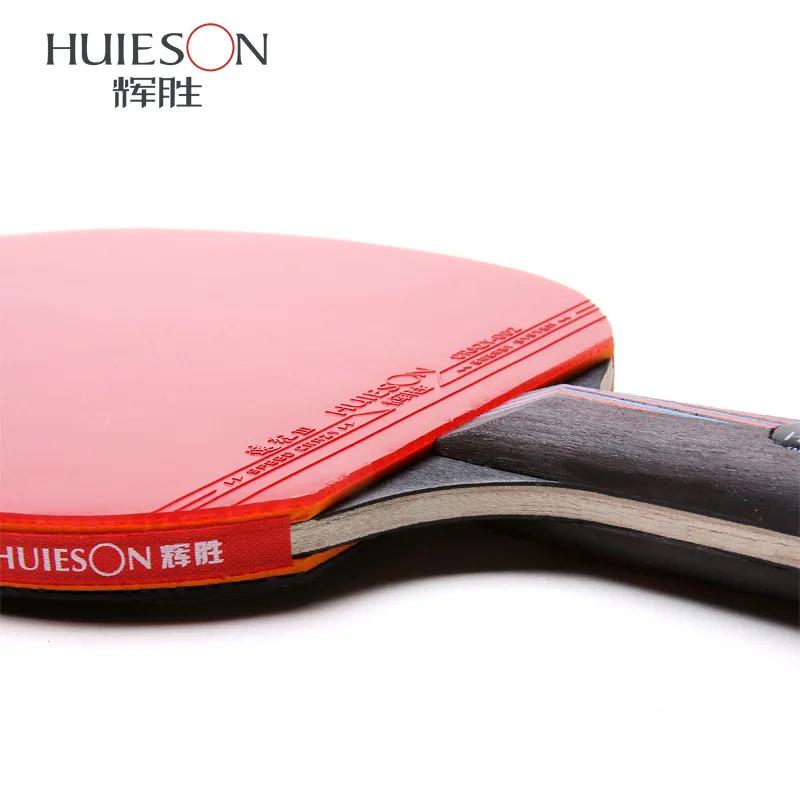 Double Face Pimples in carbon bat table tennis racket with rubber pingpong paddle short handle