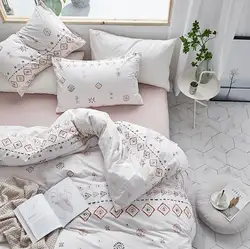 Модные геометрический на постельном наборе для взрослых подростков, полный королева король 40 s хлопок краткое двойной домашний текстиль