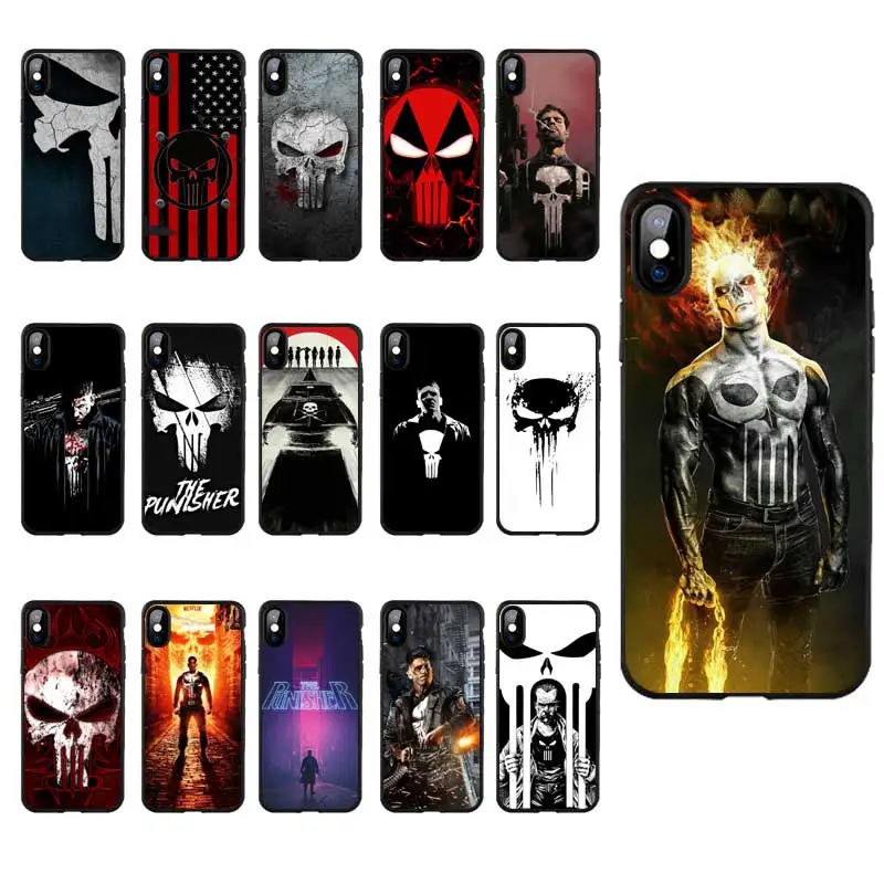 

DREAMFOX M359 The Punisher Black Soft TPU Silicone Case Cover For Apple iPhone 11 Pro XR XS Max X 8 7 6 6S Plus 5 5S 5G SE