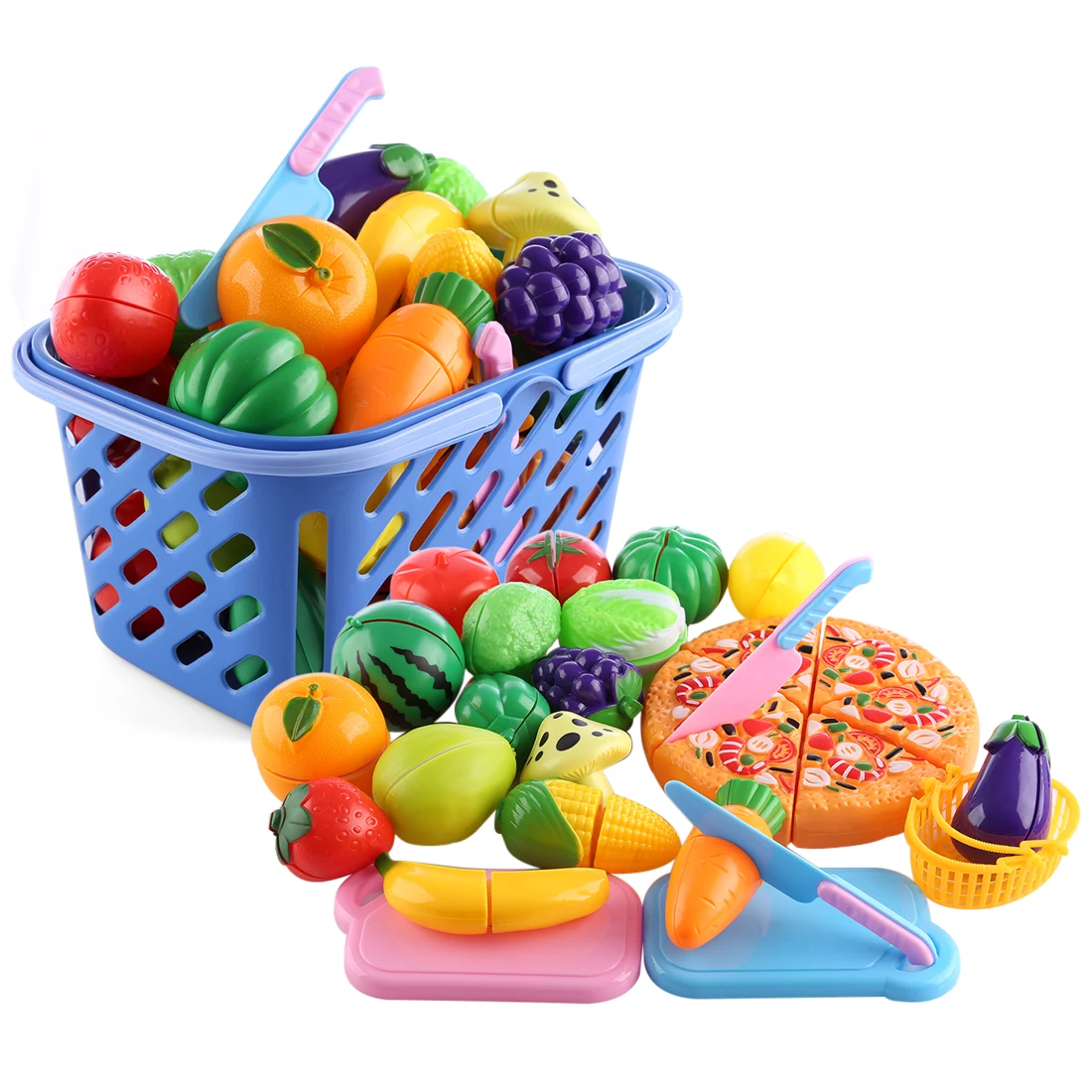 29Pcs/Set Plastic Fruit Vegetables Cutting Toy Early Development and ...