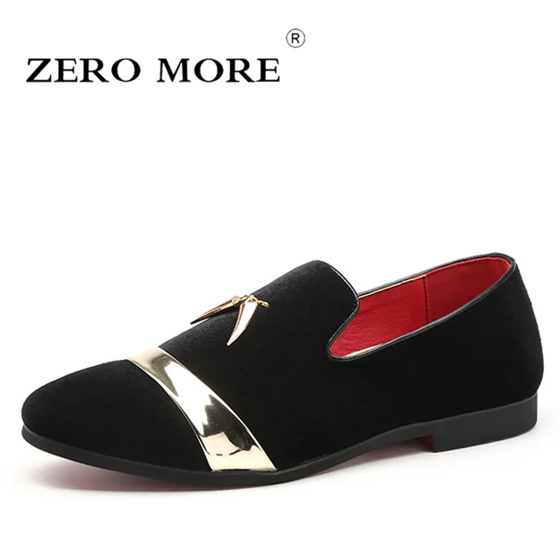 

ZERO MORE Mens Shoes Large Size Shoes Spring Casual Sickle Flock Mens Designer Shoes For Men Pointed Toe Loafers 2019 Slip On