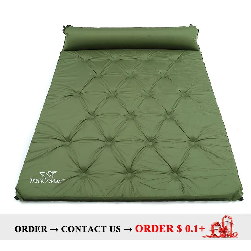 

2 Person Automatic Inflatable Mattress Outdoor Camping Mat Pad Self-Inflating Moistureproof Picnic Tent Mat with Pillow