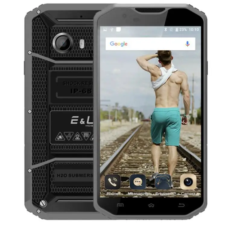 E &amp L W8 Android 6 0 IP68 водонепроницаемый прочный мобильный телефон 5 &quotHD MTK6753