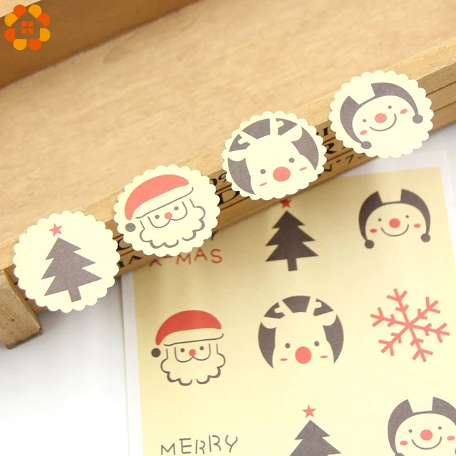 120pcs merry christmas santa