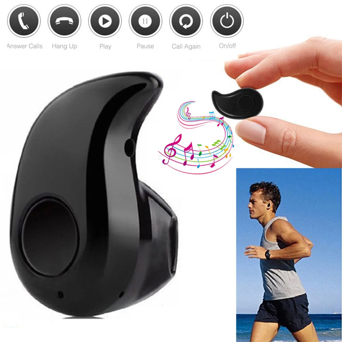 

S530 Mini Wireless Bluetooth Earphone in Ear Sport with Mic Earphones Handsfree Headset Earphone Earphone for iPhone 8 X Samsung