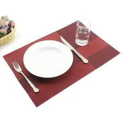 Мода ПВХ обеденный стол мат посуда диск колодки чаши подставки под чашку столовых Водонепроницаемый Скатерти площадку скольжению колодки