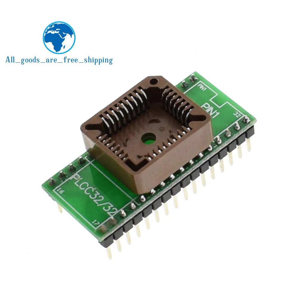 

TZT PLCC32 to DIP32 USB Universal Programmer IC Adapter Tester Socket for TL866CS TL866A EZP2010 G540 SP300