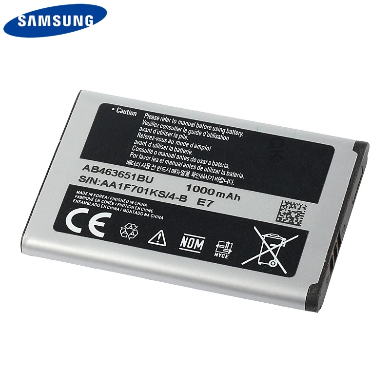 Samsung сменный аккумулятор для телефона AB463651BU для samsung L700 W559 S5628 B3410 L708E SGH-L700 Аккумулятор 1000 мАч