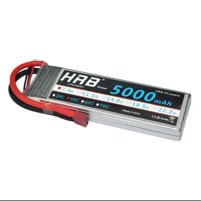 2S 5000mah 50C T Распродажа аккумулятор hrb Lipo 2 S 3 S 4S 5S 6 S 7,4 V 11,1 V 14,8 V 1500 mah 2200 mah 3300 mah 4200 mah 5000 mah 5200 mah 6000 mah Батарея - Цвет: 2S 5000mah 50C T